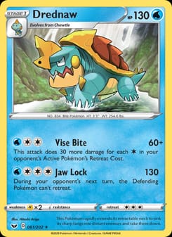 Drednaw 061/202 Rare – Sword & Shield Pokémon card