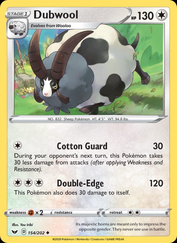 Dubwool 154/202 Sword & Shield Pokémon card