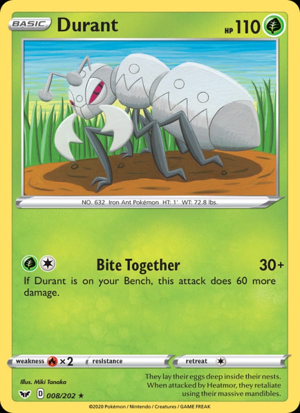 Durant 008/202 Sword & Shield Pokémon card