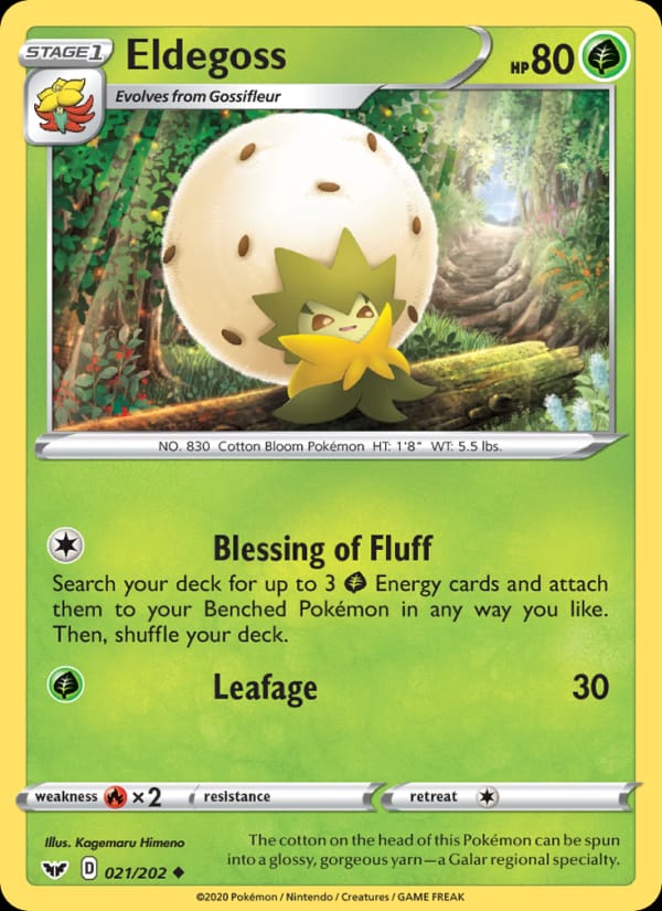 Eldegoss 021/202 Sword & Shield Pokémon card