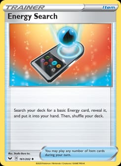 Energy Search 161/202 Uncommon – Sword & Shield Pokémon card