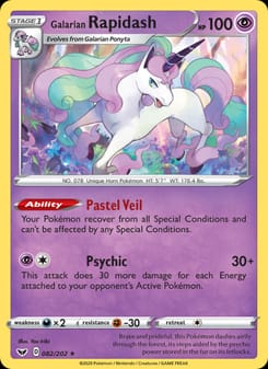 Galarian Rapidash 082/202 Rare – Sword & Shield Pokémon card