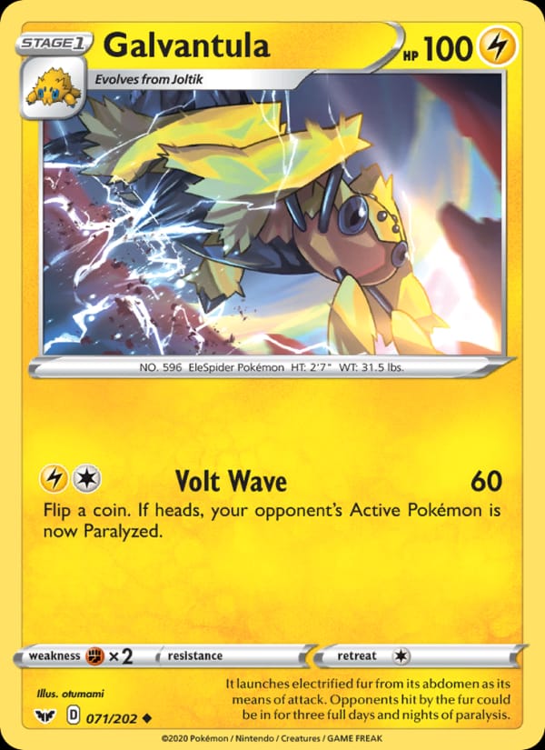 Galvantula 071/202 Sword & Shield Pokémon card