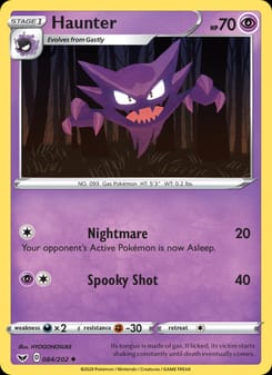 Haunter 084/202 Uncommon – Sword & Shield Pokémon card