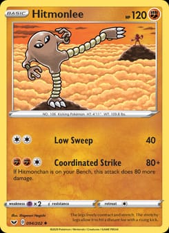 Hitmonlee 094/202 Uncommon – Sword & Shield Pokémon card