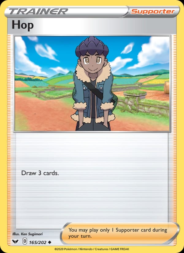 Hop 165/202 Sword & Shield Pokémon card