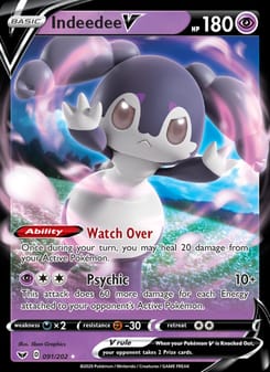 Indeedee V 091/202 Ultra Rare – Sword & Shield Pokémon card