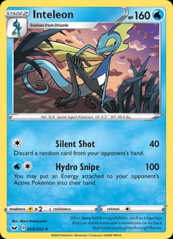 Inteleon 059/202 Rare – Sword & Shield Pokémon card