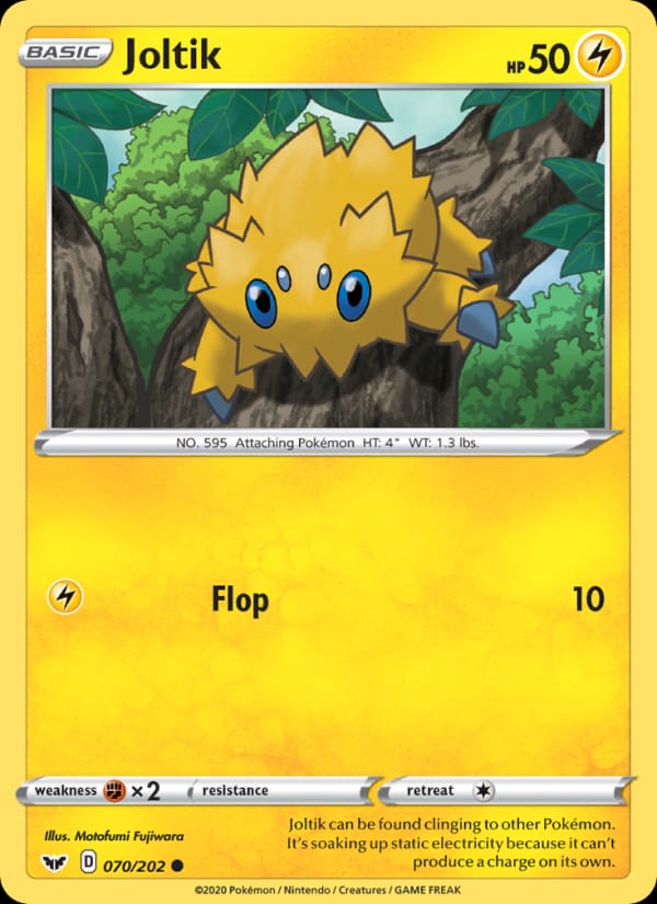Joltik 070/202 Sword & Shield Pokémon card
