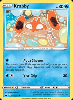 Krabby 042/202 Common – Sword & Shield Pokémon card