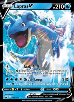 Lapras V 048/202 Rare – Sword & Shield Pokémon card