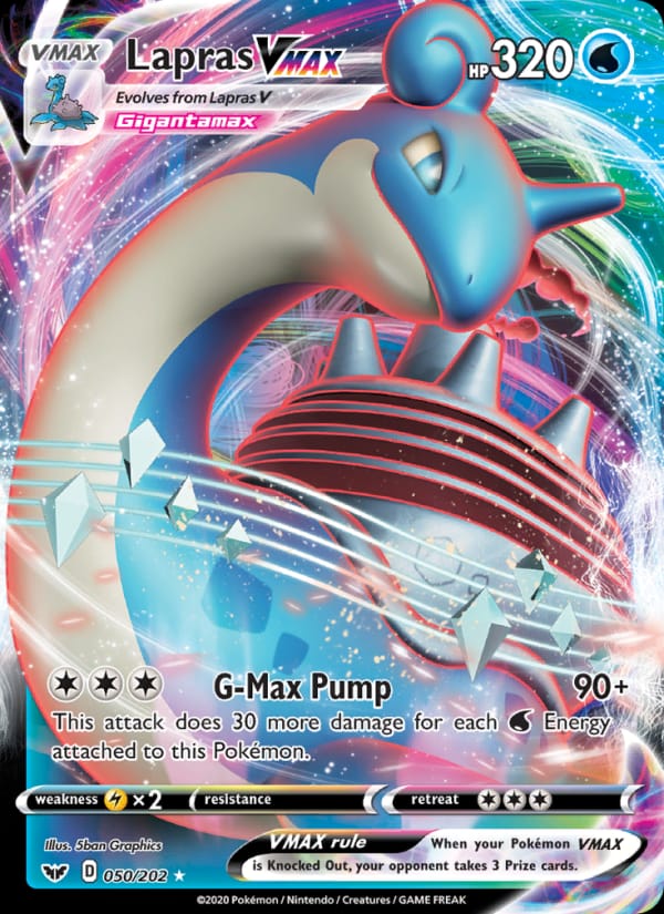 Lapras VMAX 049/202 Sword & Shield Pokémon card