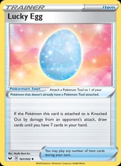 Lucky Egg 167/202 Uncommon – Sword & Shield Pokémon card