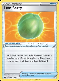 Lum Berry 168/202 Uncommon – Sword & Shield Pokémon card