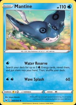 Mantine 052/202 Uncommon – Sword & Shield Pokémon card