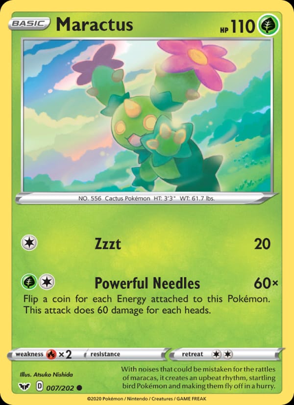 Maractus 007/202 Sword & Shield Pokémon card