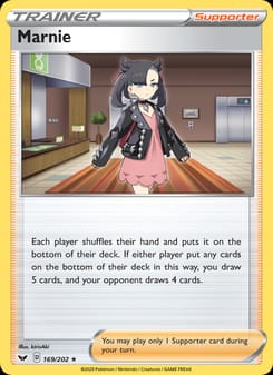Marnie 169/202 Holo Rare – Sword & Shield Pokémon card