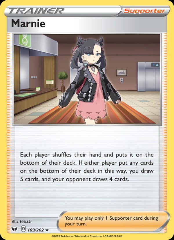 Marnie 169/202 Sword & Shield Pokémon card