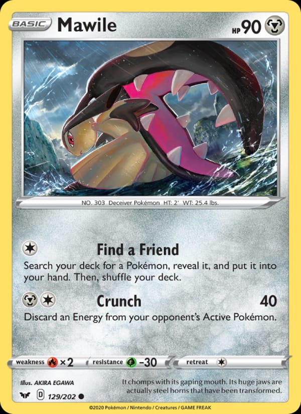 Mawile 129/202 Sword & Shield Pokémon card