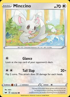 Minccino 145/202 Common – Sword & Shield Pokémon card