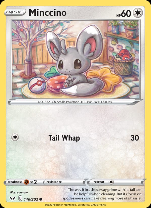 Minccino 146/202 Sword & Shield Pokémon card