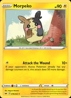 Morpeko 078/202 Rare – Sword & Shield Pokémon card