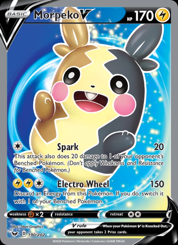Morpeko V 190/202 Sword & Shield Pokémon card