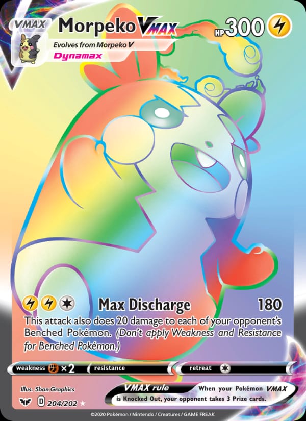 Morpeko VMAX 204/202 Sword & Shield Pokémon card