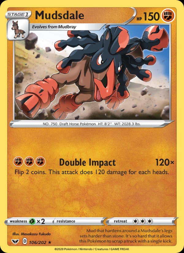 Mudsdale 106/202 Sword & Shield Pokémon card