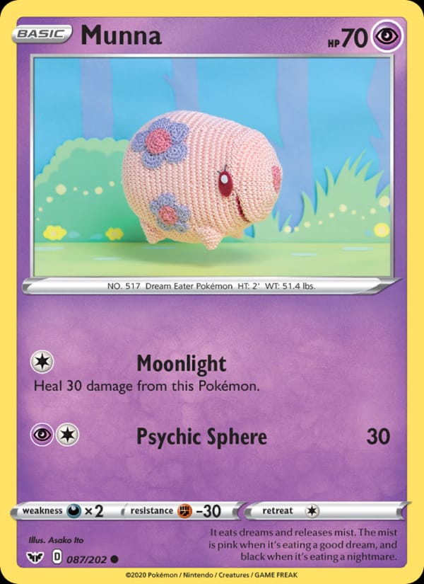 Munna 087/202 Sword & Shield Pokémon card