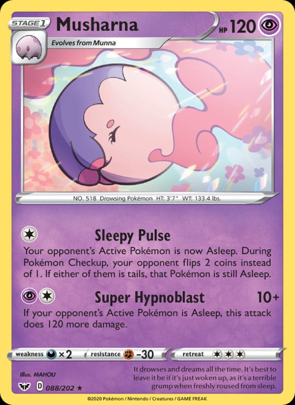 Musharna 088/202 Sword & Shield Pokémon card
