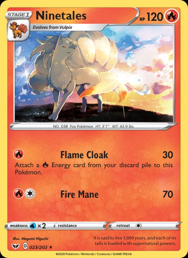 Ninetales 023/202 Sword & Shield Pokémon card