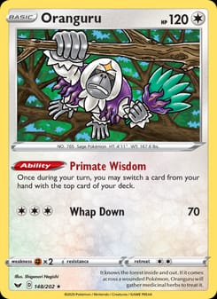 Oranguru 148/202 Holo Rare – Sword & Shield Pokémon card
