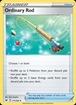 Ordinary Rod 171/202 Uncommon – Sword & Shield Pokémon card
