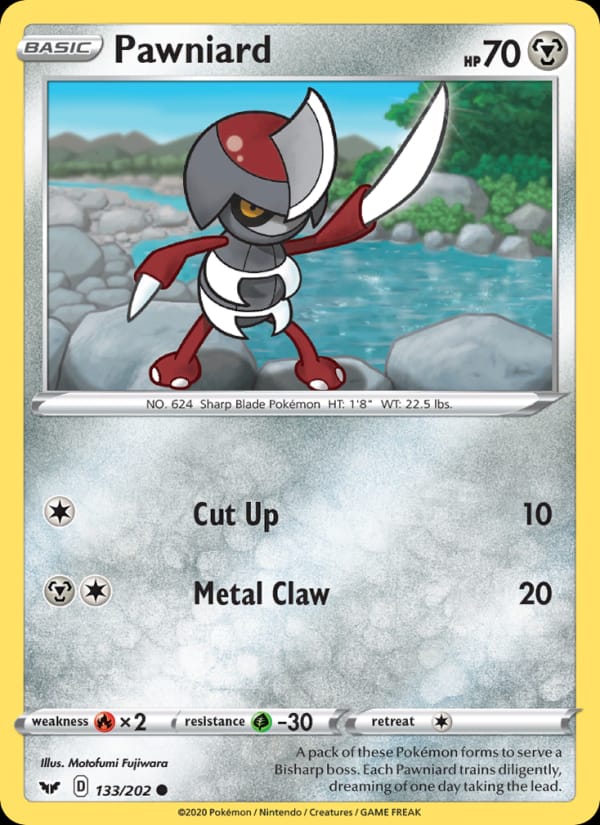 Pawniard 133/202 Sword & Shield Pokémon card