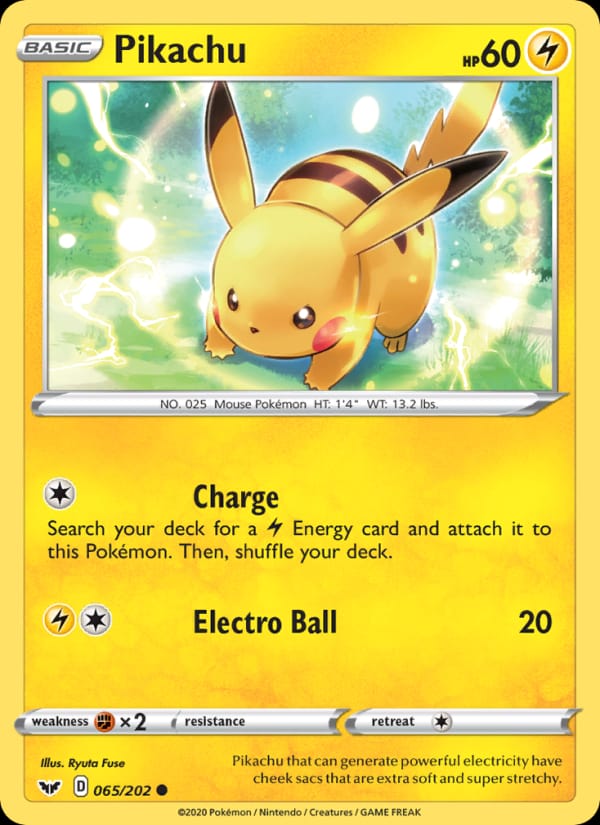 Pikachu 065/202 Sword & Shield Pokémon card