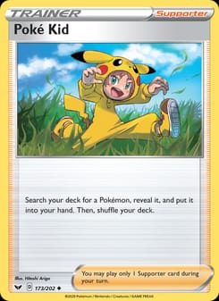 Poké Kid 173/202 Uncommon – Sword & Shield Pokémon card