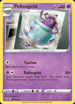 Polteageist 090/202 Rare – Sword & Shield Pokémon card