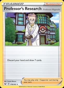 Professor's Research (Professor Magnolia) 178/202 Holo Rare – Sword & Shield Pokémon card