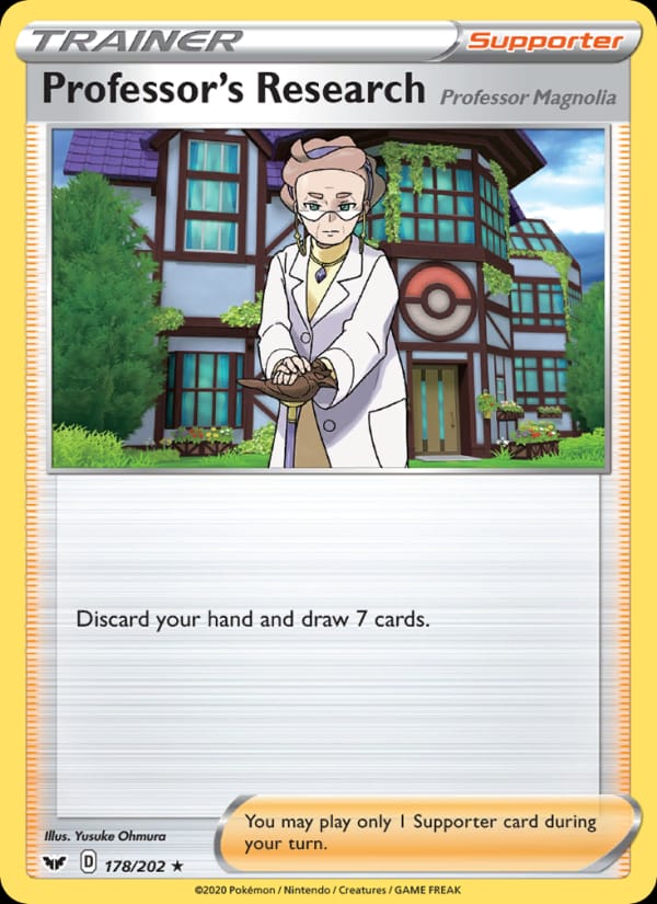 Professor's Research (Professor Magnolia) 178/202 Sword & Shield Pokémon card