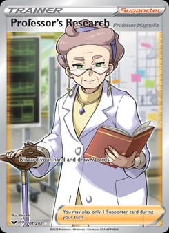 Professor's Research (Professor Magnolia) 201/202 Ultra Rare – Sword & Shield Pokémon card