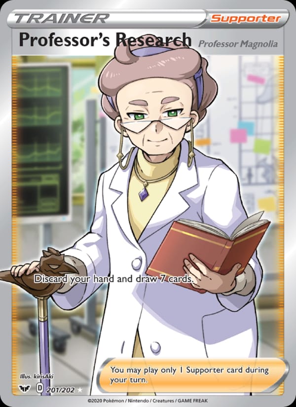 Professor's Research (Professor Magnolia) 201/202 Sword & Shield Pokémon card