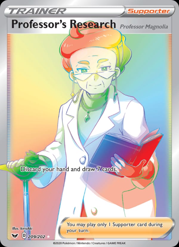 Professor's Research (Professor Magnolia) 209/202 Sword & Shield Pokémon card