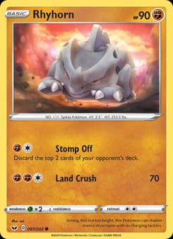 Rhyhorn 097/202 Common – Sword & Shield Pokémon card