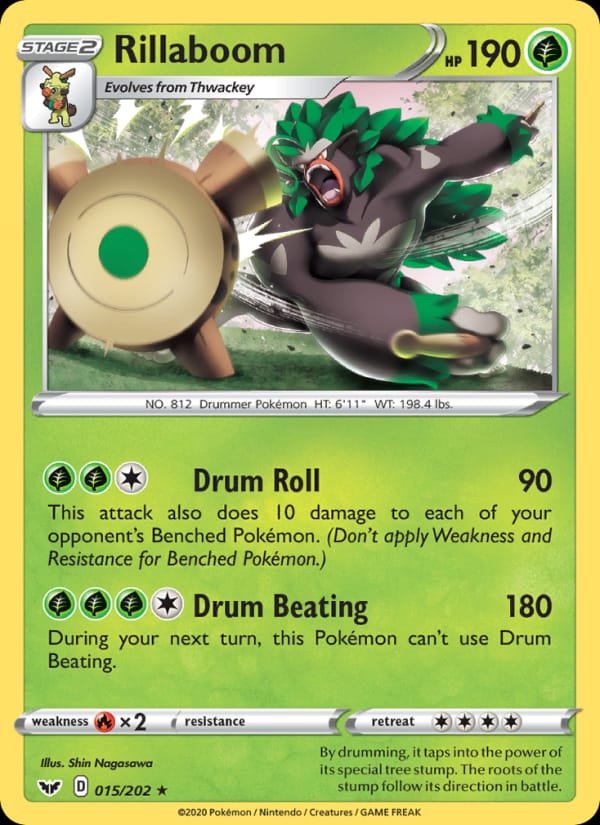 Rillaboom 015/202 Sword & Shield Pokémon card