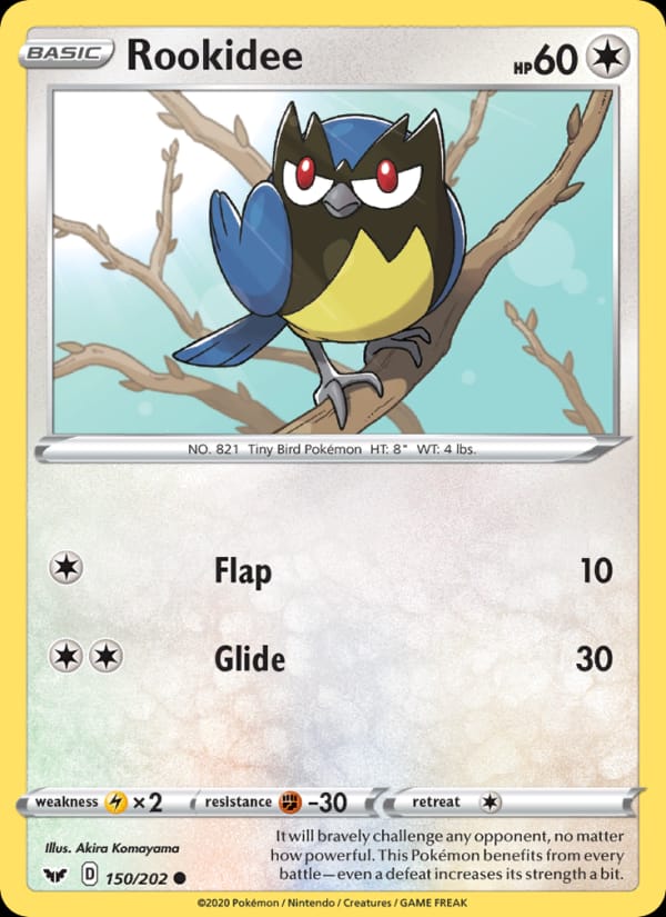 Rookidee 150/202 Sword & Shield Pokémon card