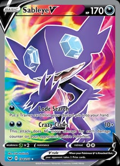 Sableye V 194/202 Ultra Rare – Sword & Shield Pokémon card