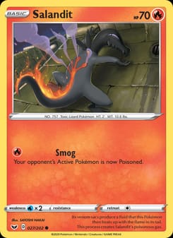 Salandit 027/202 Common – Sword & Shield Pokémon card
