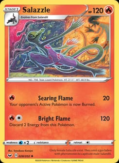 Salazzle 028/202 Uncommon – Sword & Shield Pokémon card