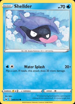 Shellder 040/202 Common – Sword & Shield Pokémon card